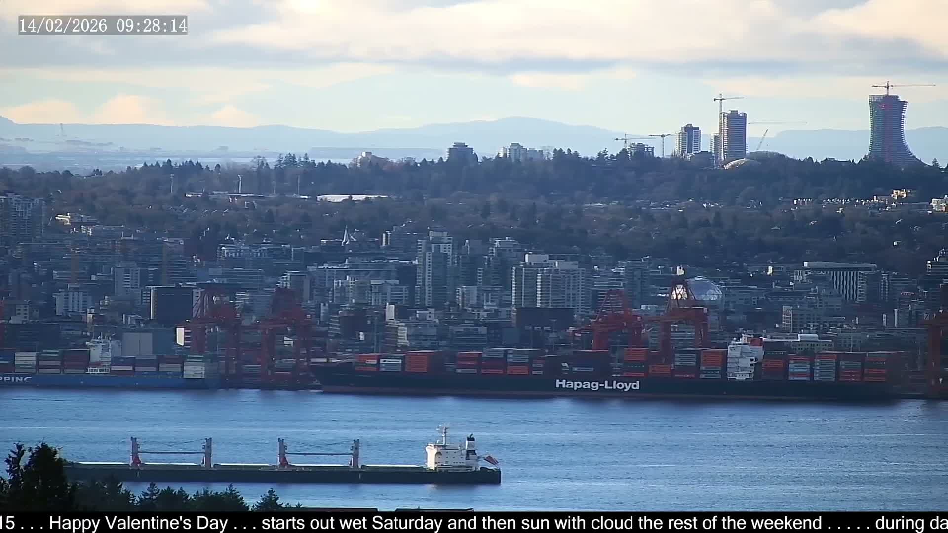 Vancouver City Skyline  & Cruise Ship Spotting Live Cam - Vancouver, Metro Vancouver, British Columbia, Canada