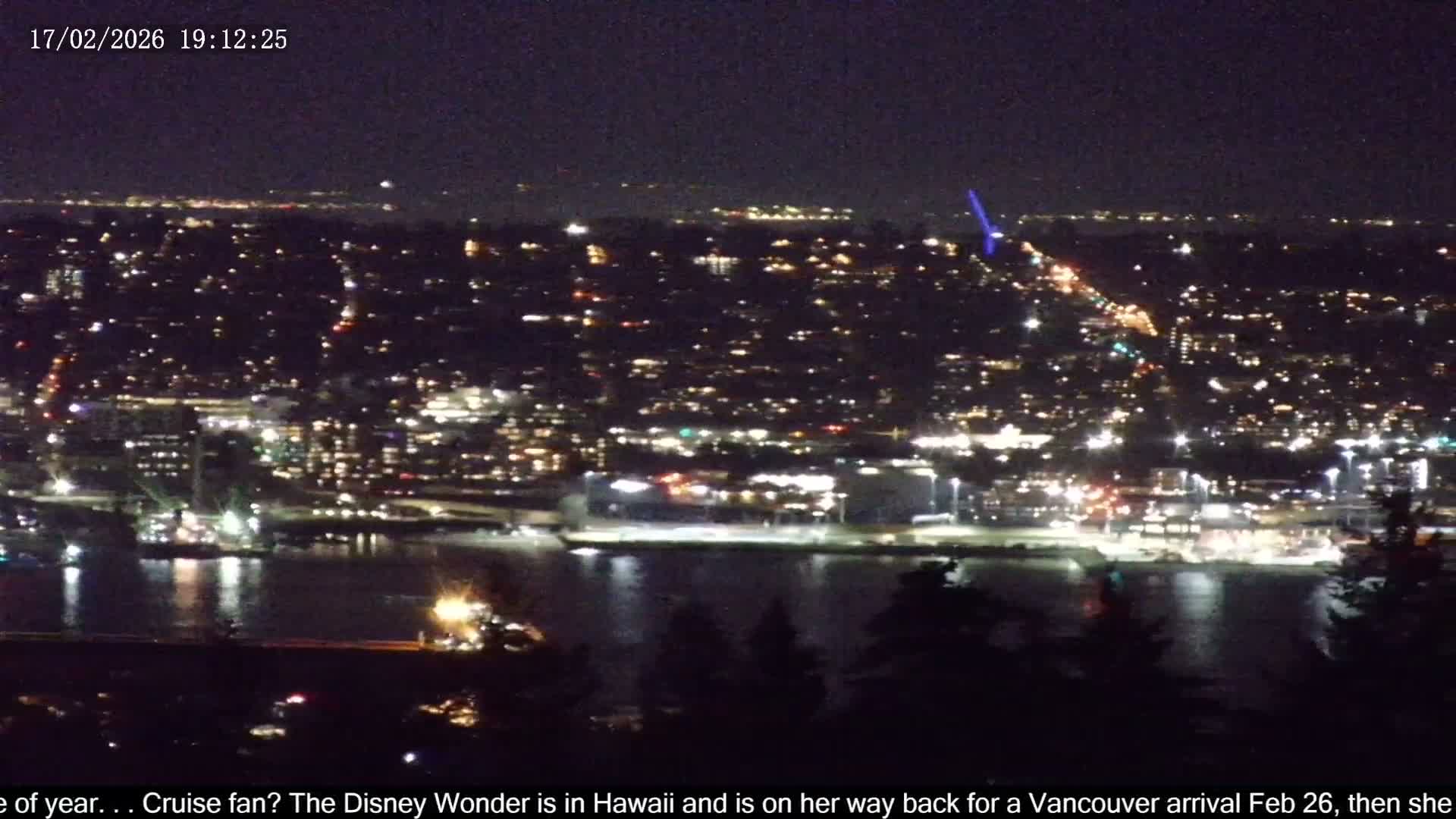 Vancouver City Skyline  & Cruise Ship Spotting Live Cam - Vancouver, Metro Vancouver, British Columbia, Canada