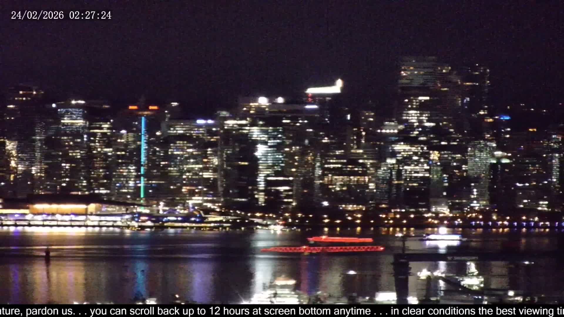 Vancouver City Skyline  & Cruise Ship Spotting Live Cam - Vancouver, Metro Vancouver, British Columbia, Canada