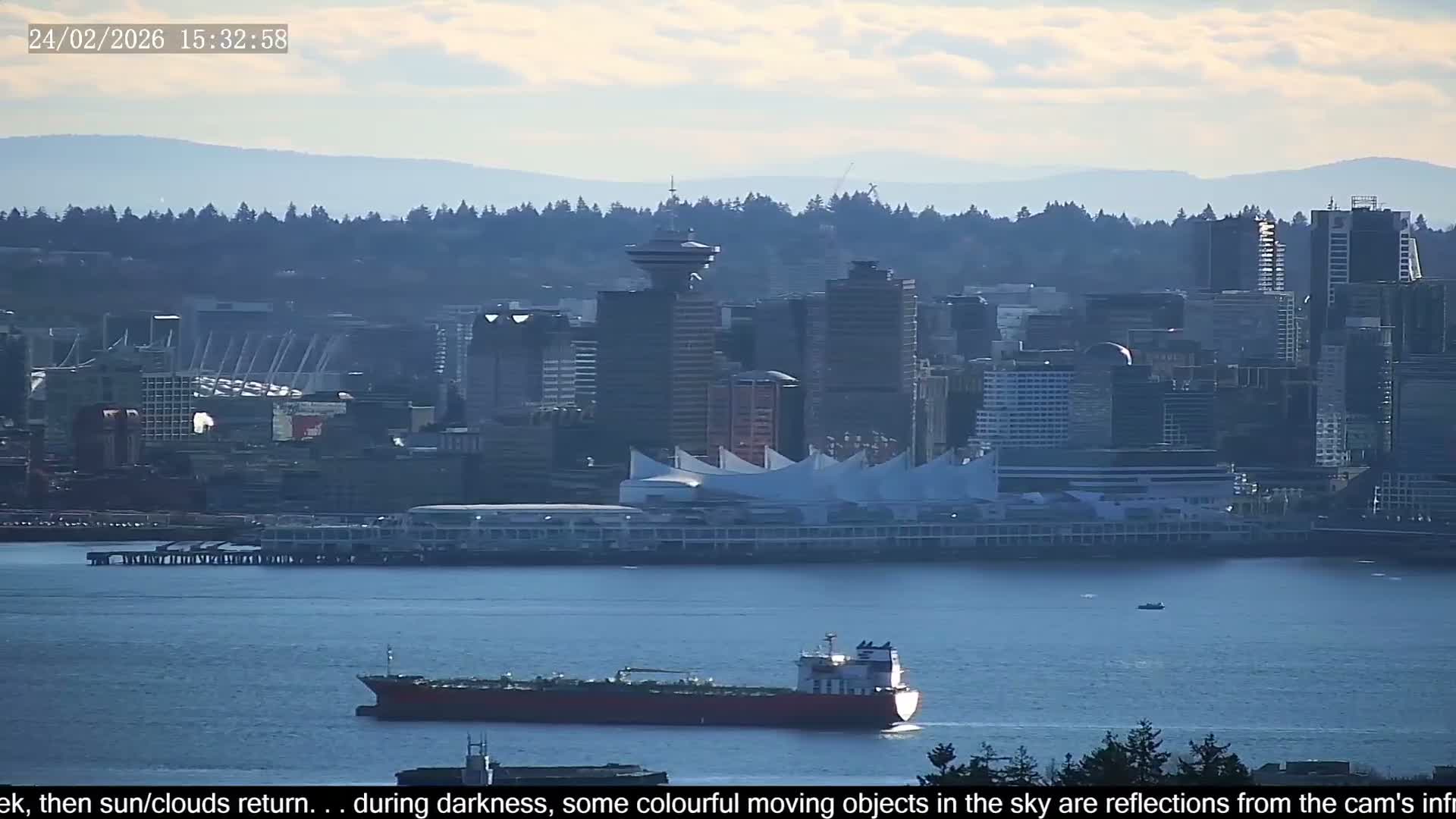 Vancouver City Skyline  & Cruise Ship Spotting Live Cam - Vancouver, Metro Vancouver, British Columbia, Canada