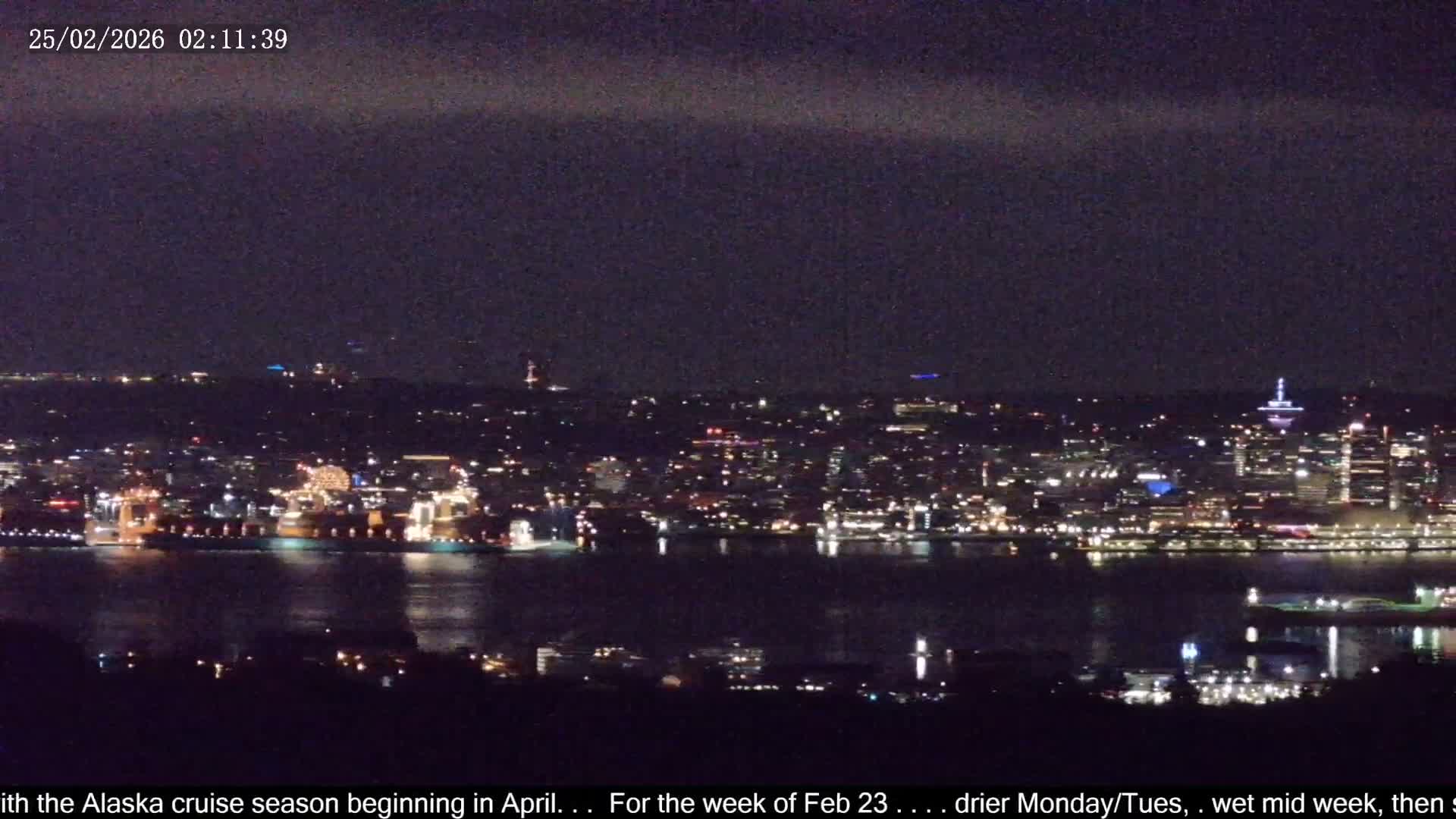 Vancouver City Skyline  & Cruise Ship Spotting Live Cam - Vancouver, Metro Vancouver, British Columbia, Canada