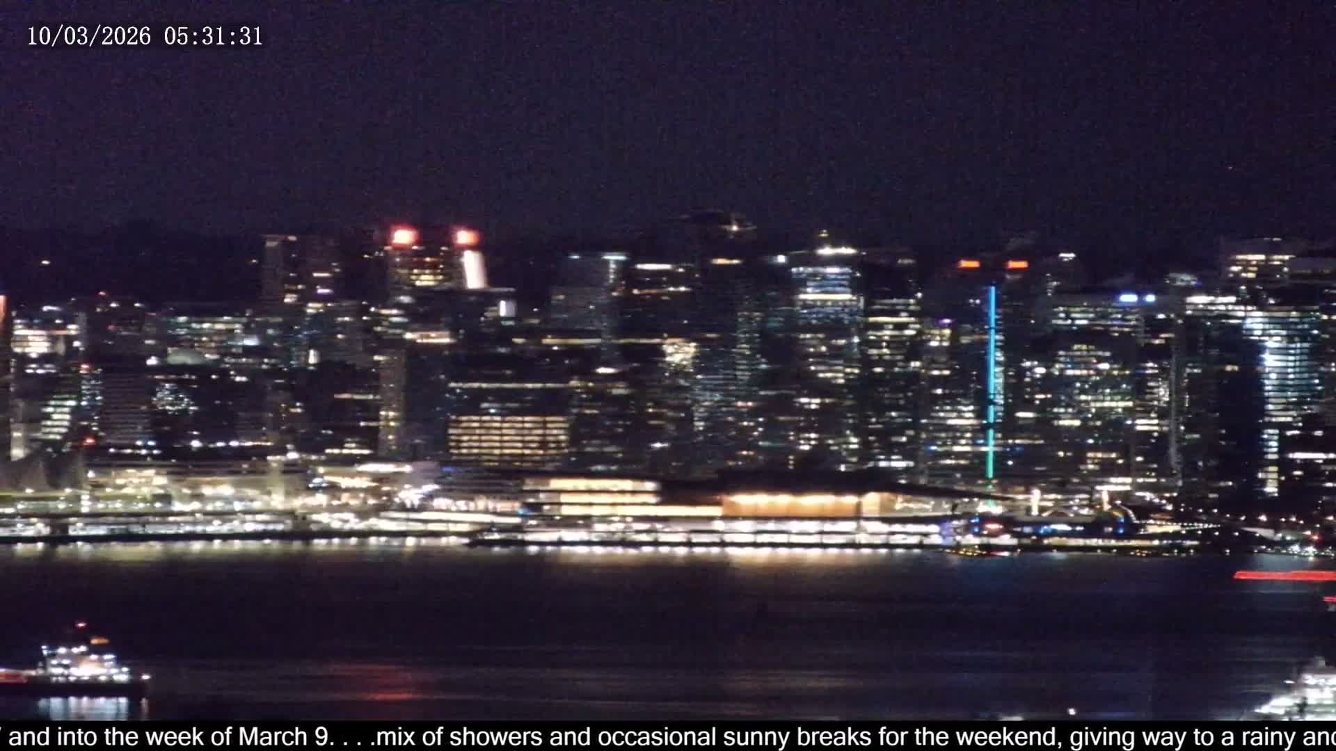 Vancouver City Skyline  & Cruise Ship Spotting Live Cam - Vancouver, Metro Vancouver, British Columbia, Canada