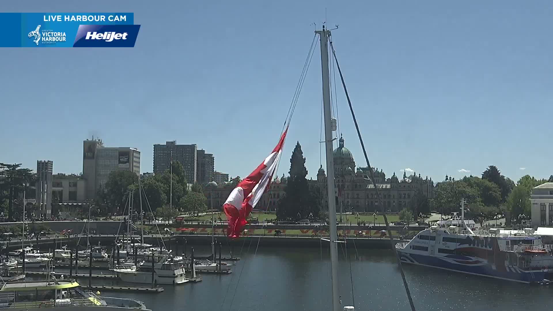 Victoria City Skyline & Victoria Harbour Live Cam - Victoria, Capital Regional District, British Columbia, Canada