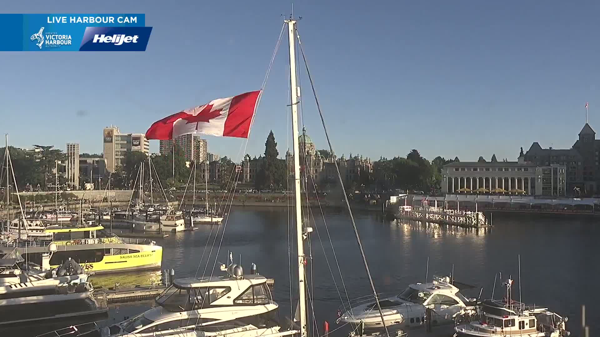 Victoria City Skyline & Victoria Harbour Live Cam - Victoria, Capital Regional District, British Columbia, Canada