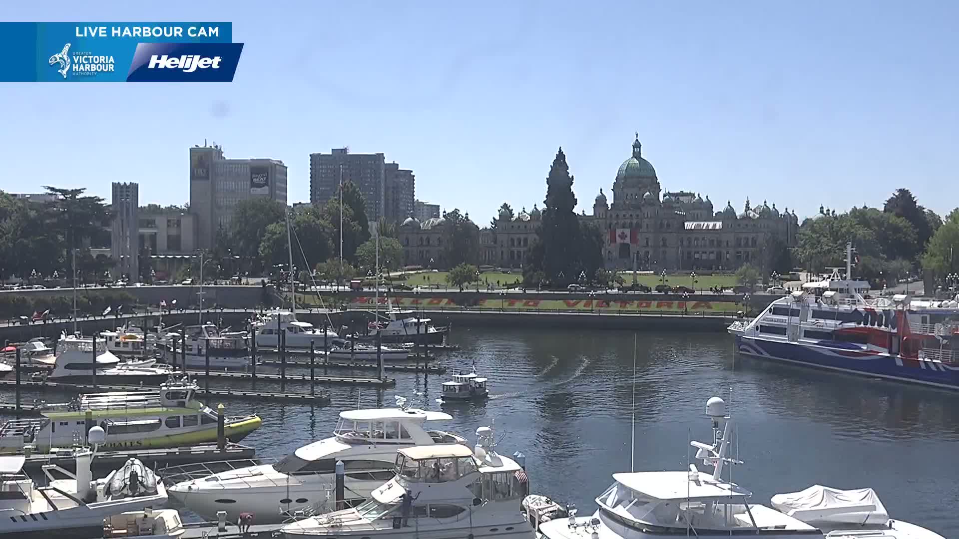 Victoria City Skyline & Victoria Harbour Live Cam - Victoria, Capital Regional District, British Columbia, Canada