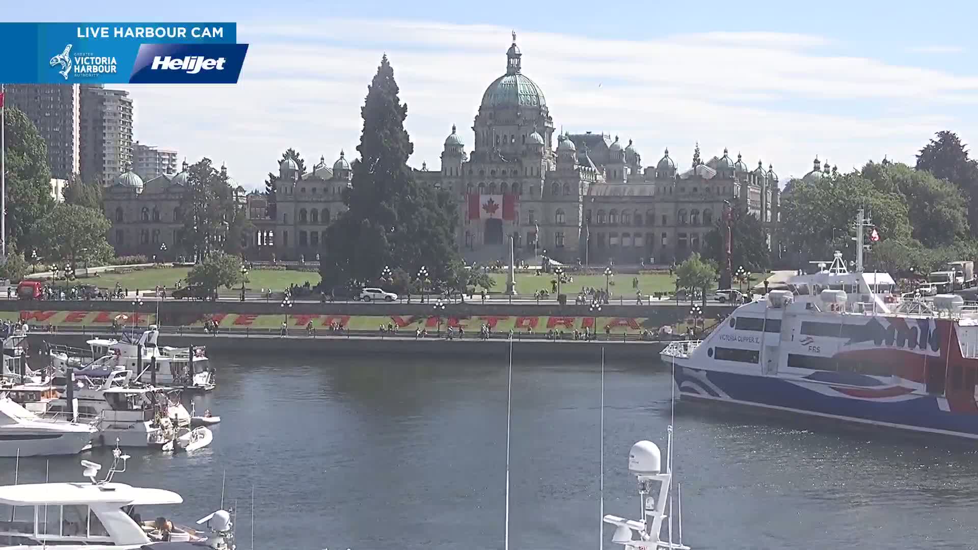 Victoria City Skyline & Victoria Harbour Live Cam - Victoria, Capital Regional District, British Columbia, Canada