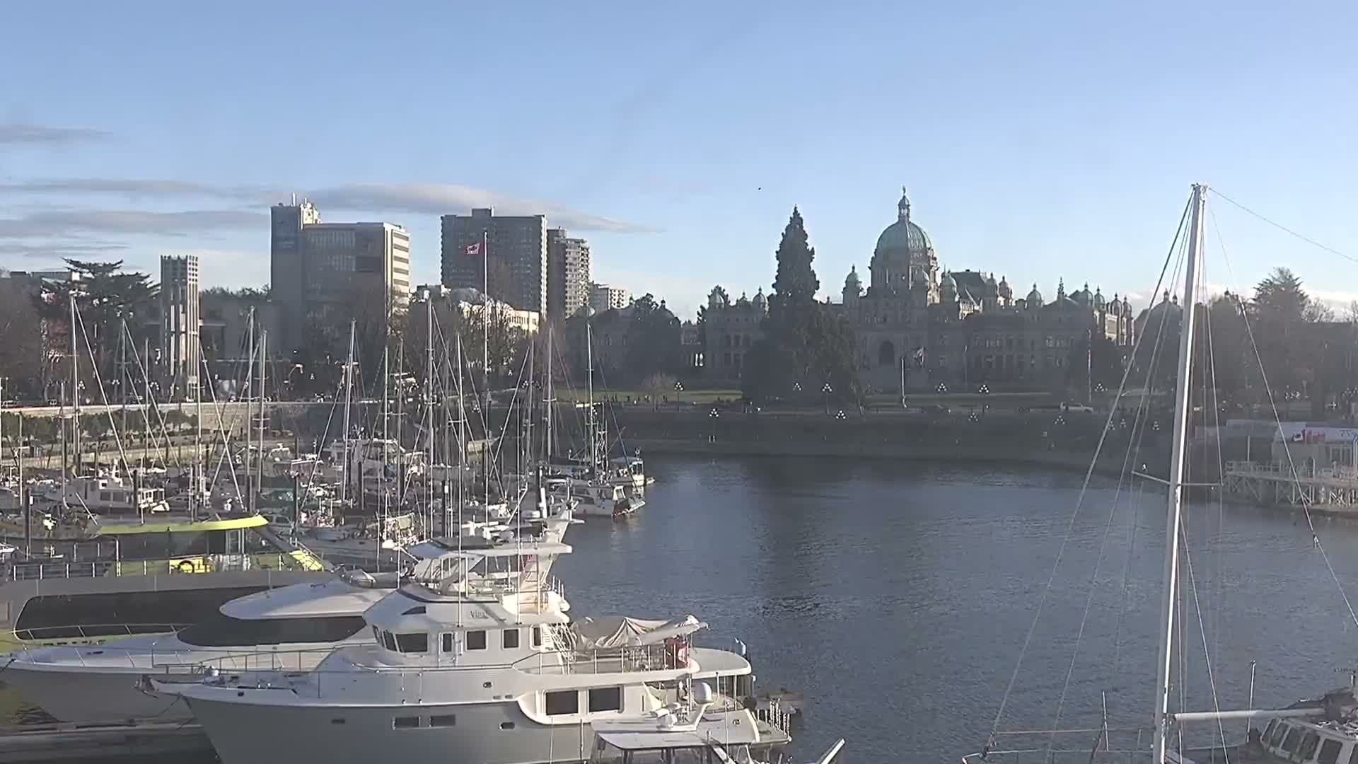 Victoria City Skyline & Victoria Harbour Live Cam - Victoria, Capital Regional District, British Columbia, Canada