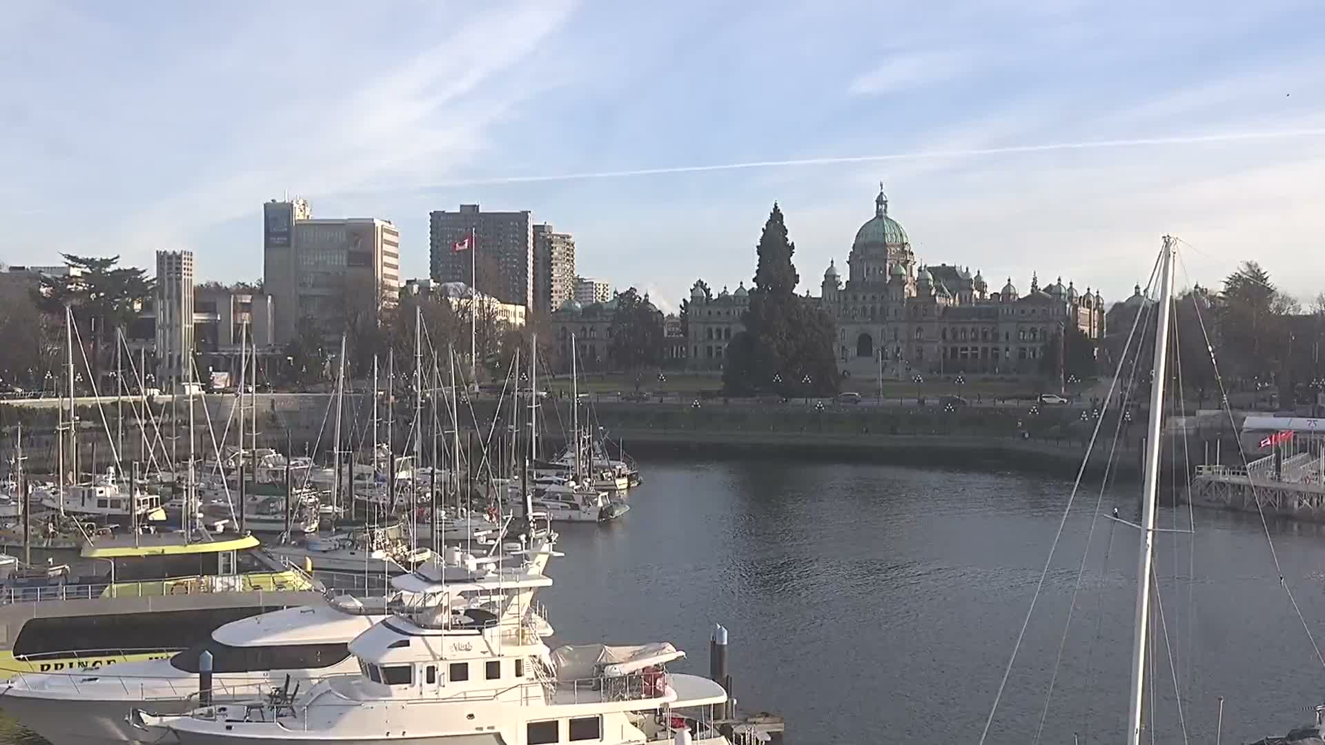 Victoria City Skyline & Victoria Harbour Live Cam - Victoria, Capital Regional District, British Columbia, Canada