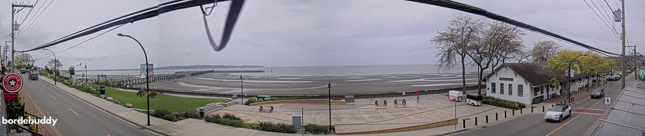 White Rock City Coast & Semiahmoo Bay , USA Mainland View  Live Cam - White Rock, Metro Vancouver, British Columbia, Canada