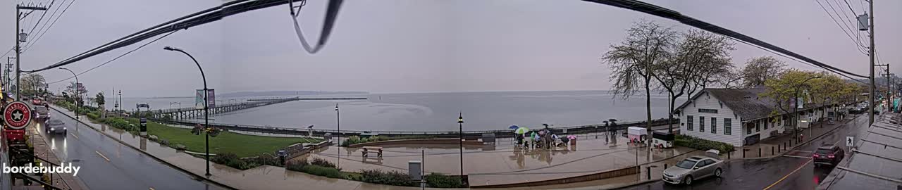White Rock City Coast & Semiahmoo Bay , USA Mainland View  Live Cam - White Rock, Metro Vancouver, British Columbia, Canada