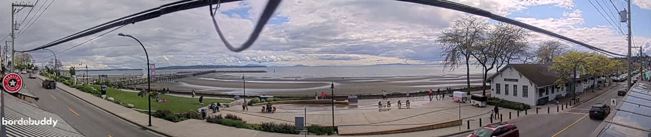 White Rock City Coast & Semiahmoo Bay , USA Mainland View  Live Cam - White Rock, Metro Vancouver, British Columbia, Canada