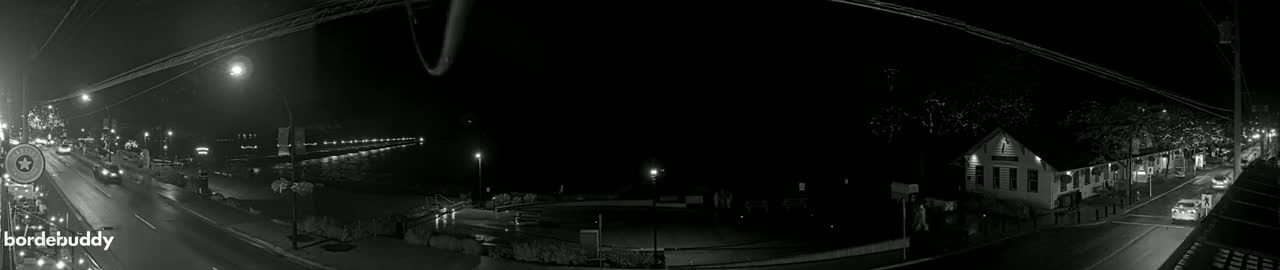 White Rock City Coast & Semiahmoo Bay , USA Mainland View  Live Cam - White Rock, Metro Vancouver, British Columbia, Canada