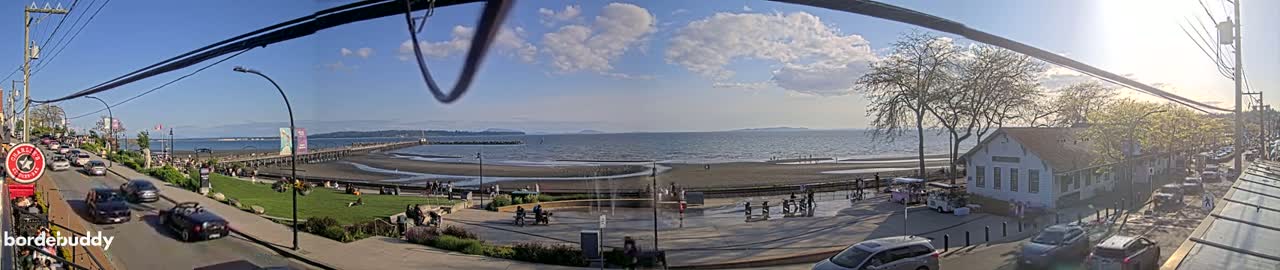 White Rock City Coast & Semiahmoo Bay , USA Mainland View  Live Cam - White Rock, Metro Vancouver, British Columbia, Canada