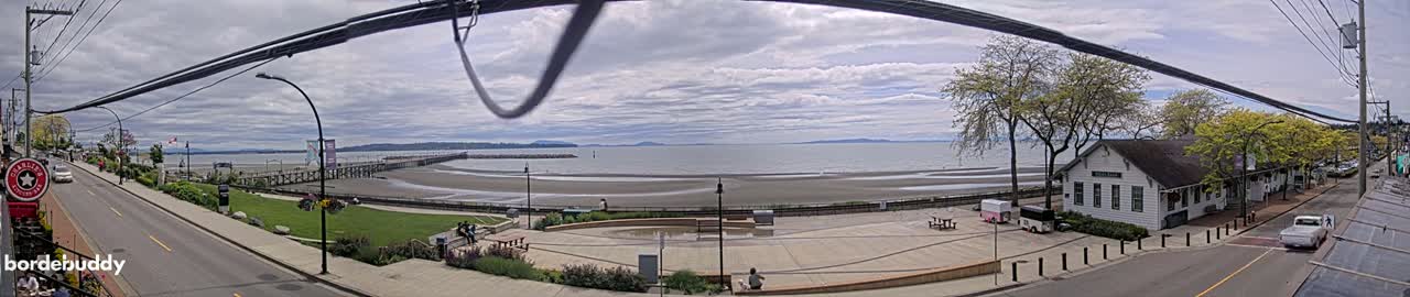 White Rock City Coast & Semiahmoo Bay , USA Mainland View  Live Cam - White Rock, Metro Vancouver, British Columbia, Canada