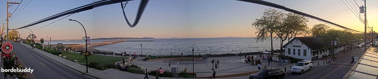 White Rock City Coast & Semiahmoo Bay , USA Mainland View  Live Cam - White Rock, Metro Vancouver, British Columbia, Canada