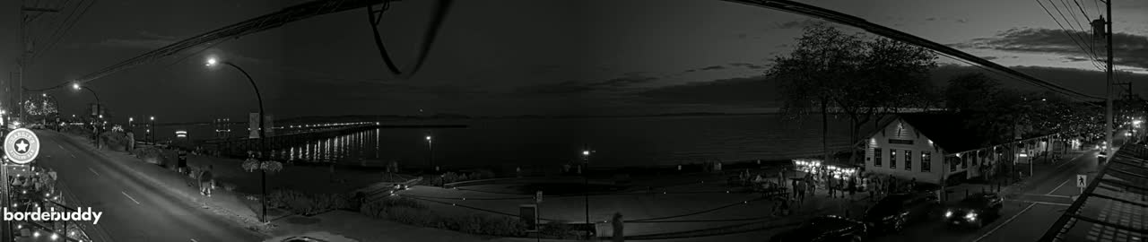 White Rock City Coast & Semiahmoo Bay , USA Mainland View  Live Cam - White Rock, Metro Vancouver, British Columbia, Canada