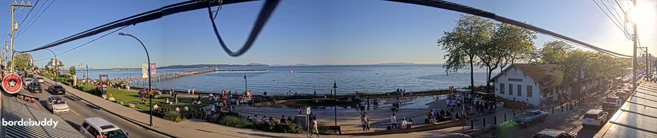 White Rock City Coast & Semiahmoo Bay , USA Mainland View  Live Cam - White Rock, Metro Vancouver, British Columbia, Canada