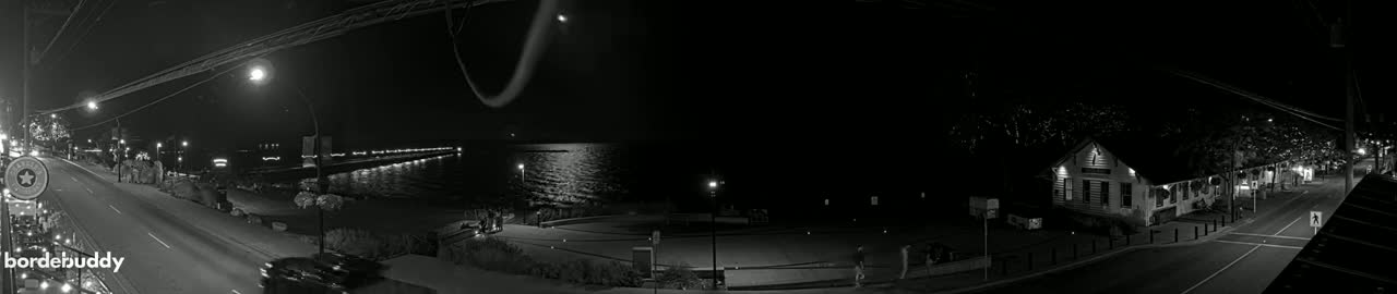 White Rock City Coast & Semiahmoo Bay , USA Mainland View  Live Cam - White Rock, Metro Vancouver, British Columbia, Canada