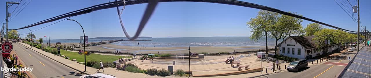 White Rock City Coast & Semiahmoo Bay , USA Mainland View  Live Cam - White Rock, Metro Vancouver, British Columbia, Canada