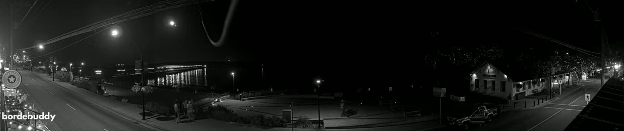 White Rock City Coast & Semiahmoo Bay , USA Mainland View  Live Cam - White Rock, Metro Vancouver, British Columbia, Canada