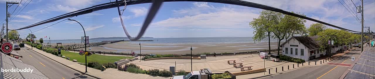 White Rock City Coast & Semiahmoo Bay , USA Mainland View  Live Cam - White Rock, Metro Vancouver, British Columbia, Canada