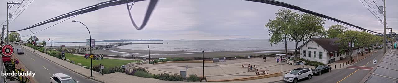 White Rock City Coast & Semiahmoo Bay , USA Mainland View  Live Cam - White Rock, Metro Vancouver, British Columbia, Canada