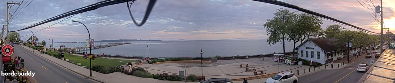 White Rock City Coast & Semiahmoo Bay , USA Mainland View  Live Cam - White Rock, Metro Vancouver, British Columbia, Canada