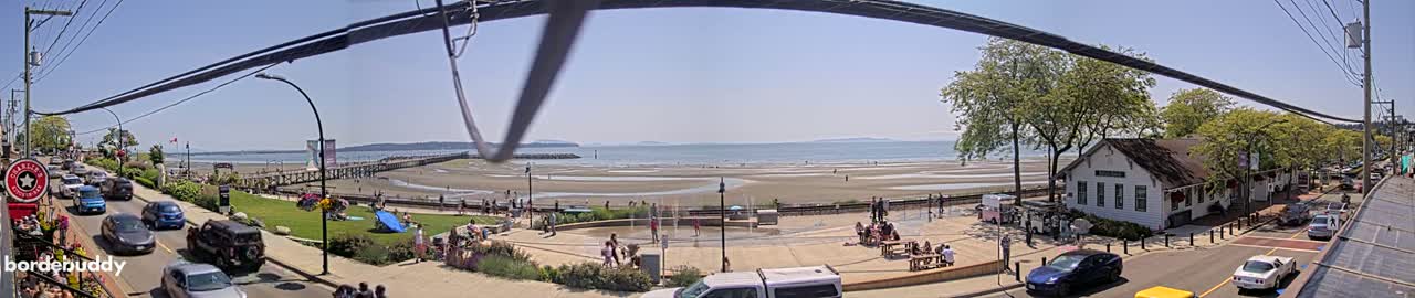 White Rock City Coast & Semiahmoo Bay , USA Mainland View  Live Cam - White Rock, Metro Vancouver, British Columbia, Canada