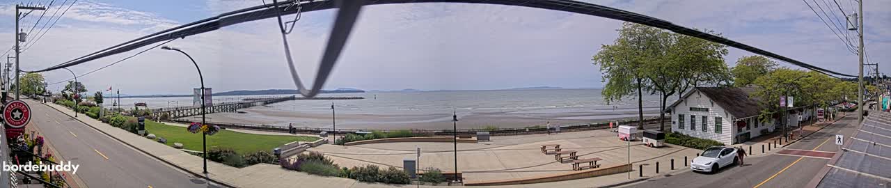 White Rock City Coast & Semiahmoo Bay , USA Mainland View  Live Cam - White Rock, Metro Vancouver, British Columbia, Canada
