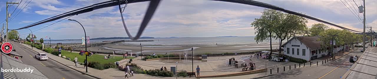 White Rock City Coast & Semiahmoo Bay , USA Mainland View  Live Cam - White Rock, Metro Vancouver, British Columbia, Canada