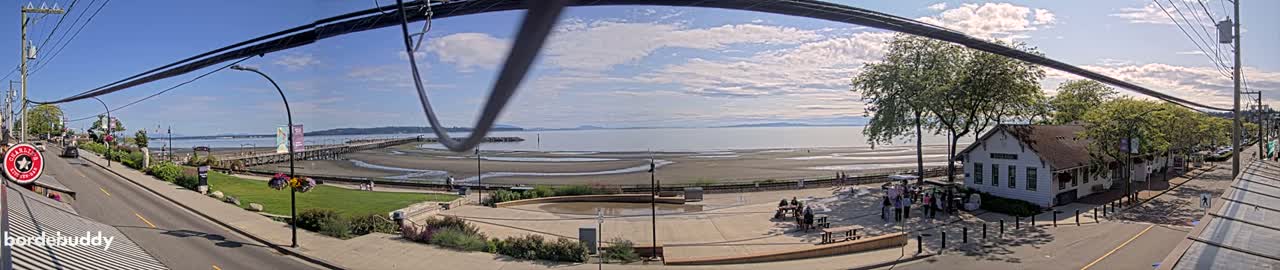 White Rock City Coast & Semiahmoo Bay , USA Mainland View  Live Cam - White Rock, Metro Vancouver, British Columbia, Canada