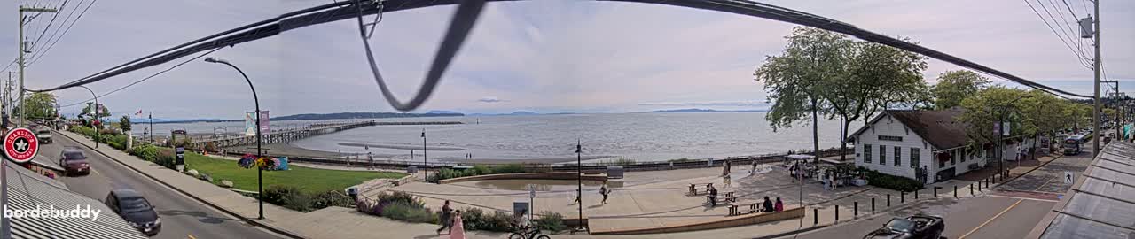 White Rock City Coast & Semiahmoo Bay , USA Mainland View  Live Cam - White Rock, Metro Vancouver, British Columbia, Canada