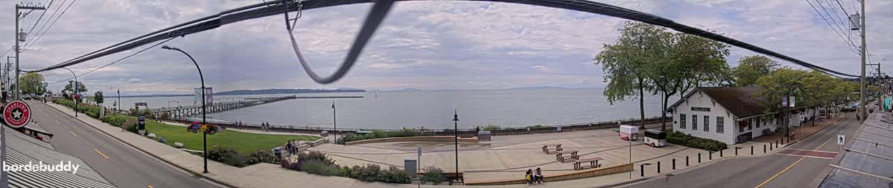 White Rock City Coast & Semiahmoo Bay , USA Mainland View  Live Cam - White Rock, Metro Vancouver, British Columbia, Canada