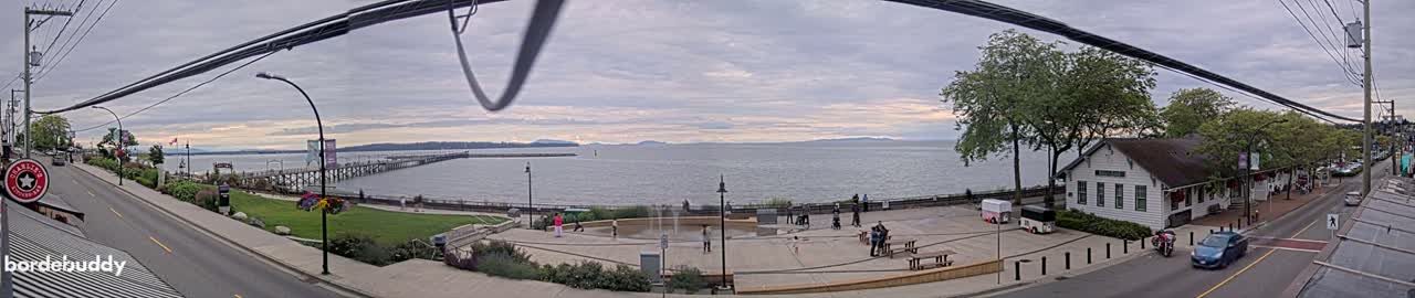 White Rock City Coast & Semiahmoo Bay , USA Mainland View  Live Cam - White Rock, Metro Vancouver, British Columbia, Canada