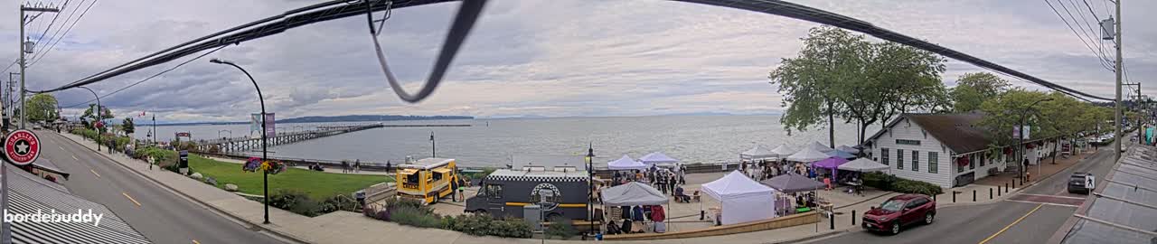 White Rock City Coast & Semiahmoo Bay , USA Mainland View  Live Cam - White Rock, Metro Vancouver, British Columbia, Canada
