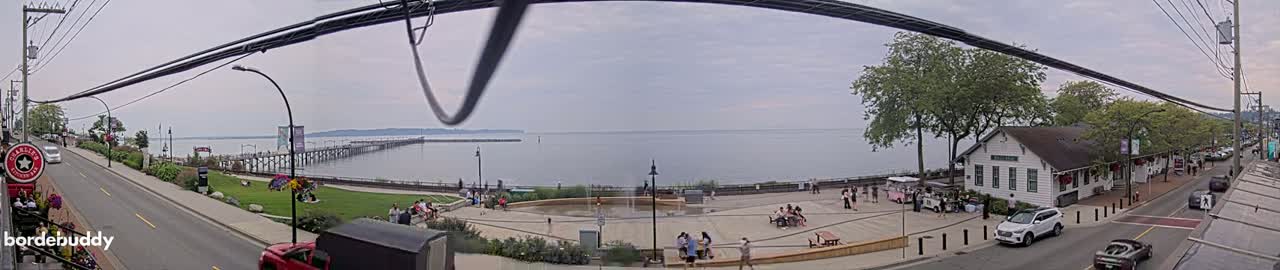 White Rock City Coast & Semiahmoo Bay , USA Mainland View  Live Cam - White Rock, Metro Vancouver, British Columbia, Canada