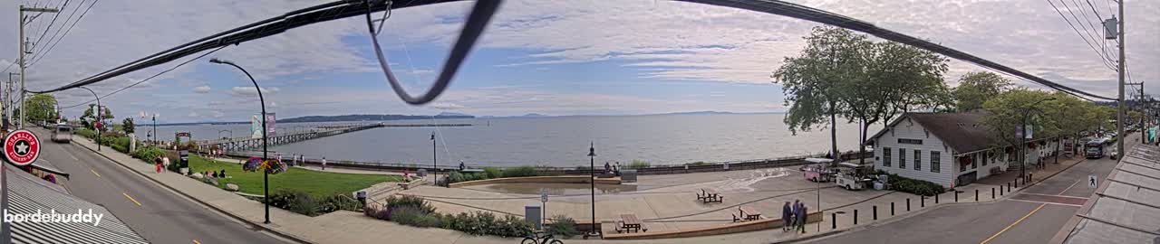 White Rock City Coast & Semiahmoo Bay , USA Mainland View  Live Cam - White Rock, Metro Vancouver, British Columbia, Canada