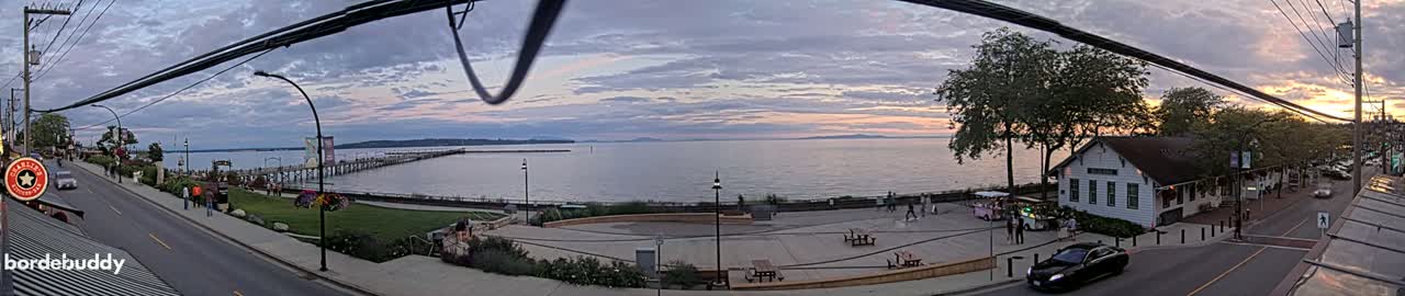 White Rock City Coast & Semiahmoo Bay , USA Mainland View  Live Cam - White Rock, Metro Vancouver, British Columbia, Canada