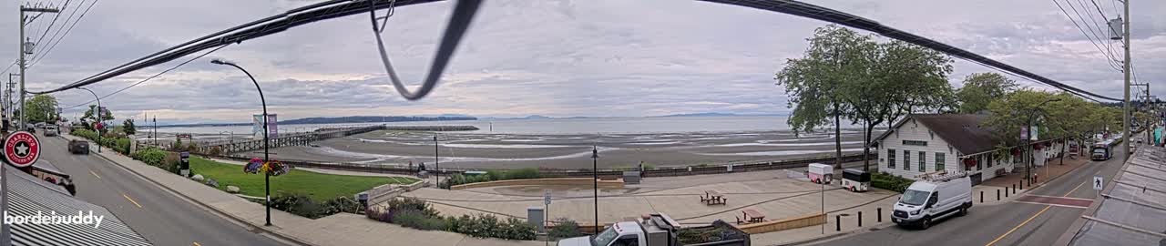 White Rock City Coast & Semiahmoo Bay , USA Mainland View  Live Cam - White Rock, Metro Vancouver, British Columbia, Canada