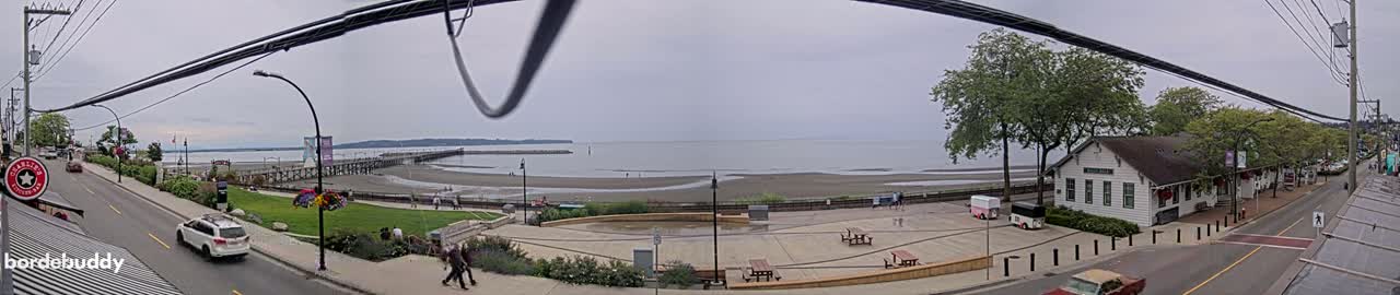 White Rock City Coast & Semiahmoo Bay , USA Mainland View  Live Cam - White Rock, Metro Vancouver, British Columbia, Canada