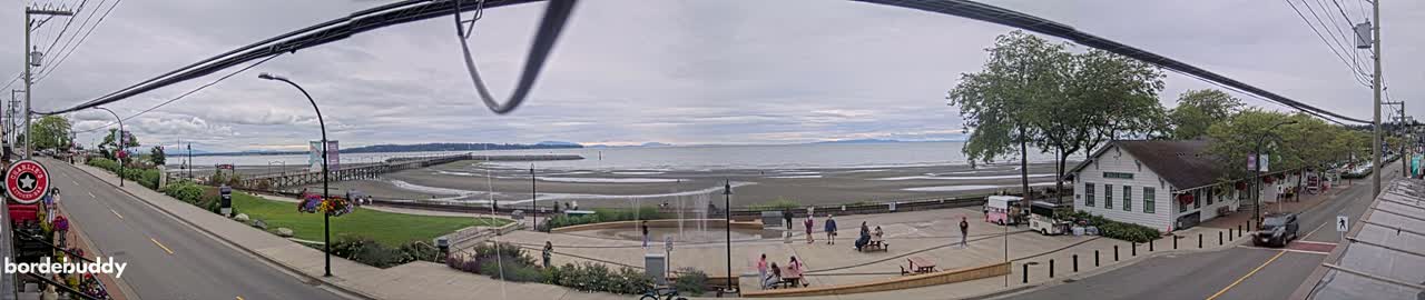 White Rock City Coast & Semiahmoo Bay , USA Mainland View  Live Cam - White Rock, Metro Vancouver, British Columbia, Canada