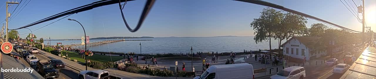 White Rock City Coast & Semiahmoo Bay , USA Mainland View  Live Cam - White Rock, Metro Vancouver, British Columbia, Canada