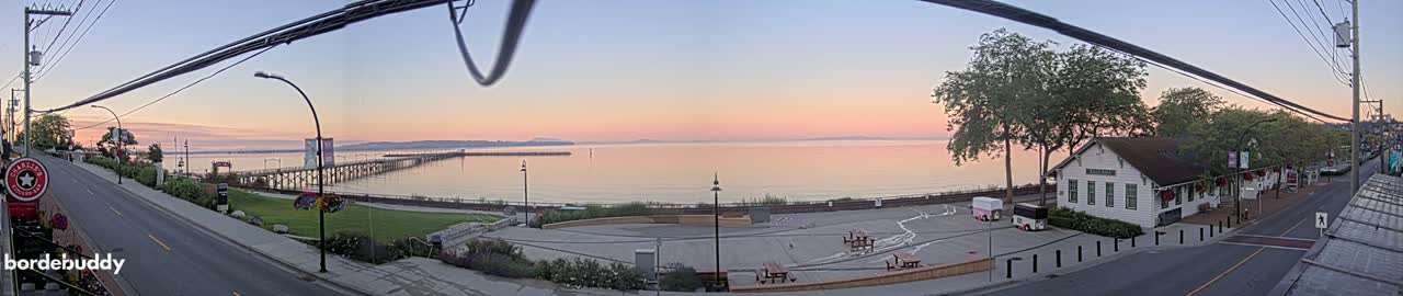 White Rock City Coast & Semiahmoo Bay , USA Mainland View  Live Cam - White Rock, Metro Vancouver, British Columbia, Canada