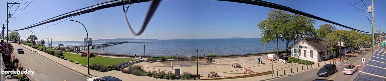 White Rock City Coast & Semiahmoo Bay , USA Mainland View  Live Cam - White Rock, Metro Vancouver, British Columbia, Canada