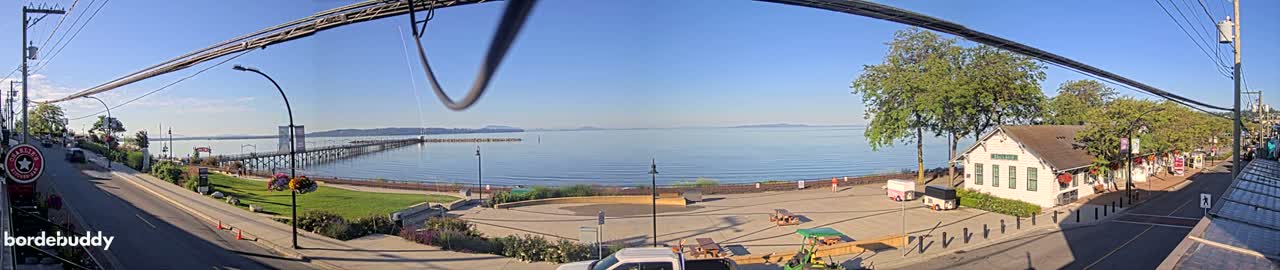 White Rock City Coast & Semiahmoo Bay , USA Mainland View  Live Cam - White Rock, Metro Vancouver, British Columbia, Canada