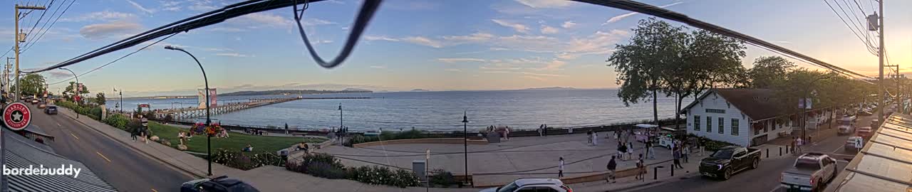 White Rock City Coast & Semiahmoo Bay , USA Mainland View  Live Cam - White Rock, Metro Vancouver, British Columbia, Canada