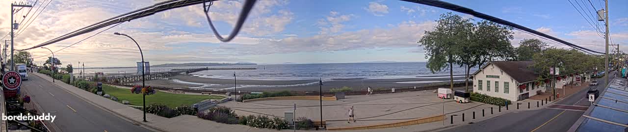 White Rock City Coast & Semiahmoo Bay , USA Mainland View  Live Cam - White Rock, Metro Vancouver, British Columbia, Canada