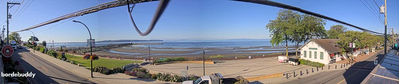 White Rock City Coast & Semiahmoo Bay , USA Mainland View  Live Cam - White Rock, Metro Vancouver, British Columbia, Canada