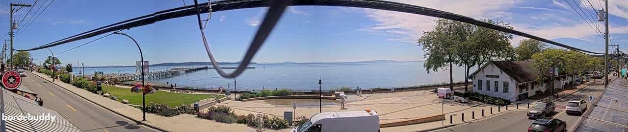 White Rock City Coast & Semiahmoo Bay , USA Mainland View  Live Cam - White Rock, Metro Vancouver, British Columbia, Canada