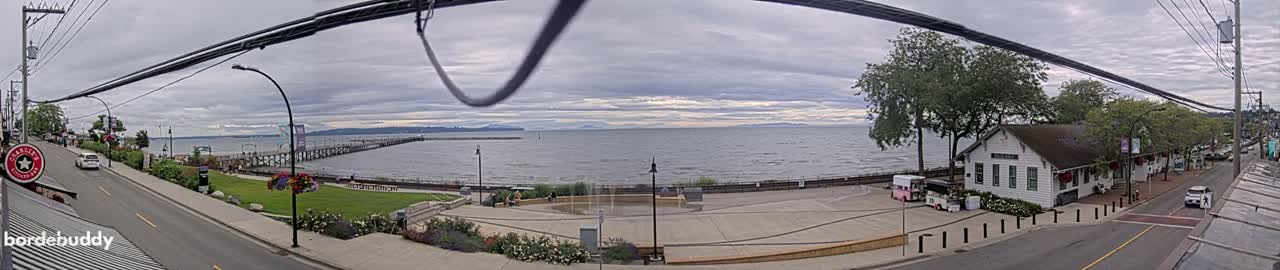 White Rock City Coast & Semiahmoo Bay , USA Mainland View  Live Cam - White Rock, Metro Vancouver, British Columbia, Canada